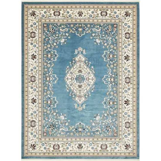 Rug Unique Loom Narenj Blue Rectangular 10' 0 x 13' 0