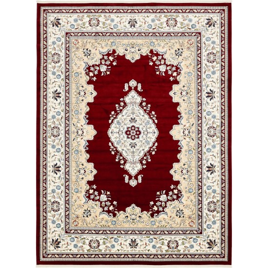 Rug Unique Loom Narenj Burgundy Rectangular 10' 0 x 13' 0