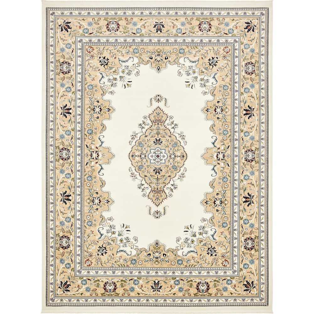 Rug Unique Loom Narenj Ivory Rectangular 10' 0 x 13' 0