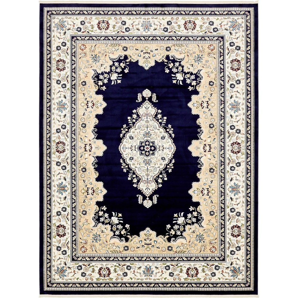 Rug Unique Loom Narenj Navy Blue Rectangular 10' 0 x 13' 0 Rug Unique Loom Narenj Navy Blue Rectangular 10' 0 x 13' 0