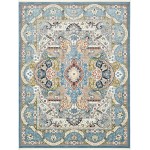 Rug Unique Loom Narenj Blue Rectangular 10' 0 x 13' 0