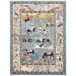 Rug Unique Loom Narenj Blue Rectangular 10' 0 x 13' 0