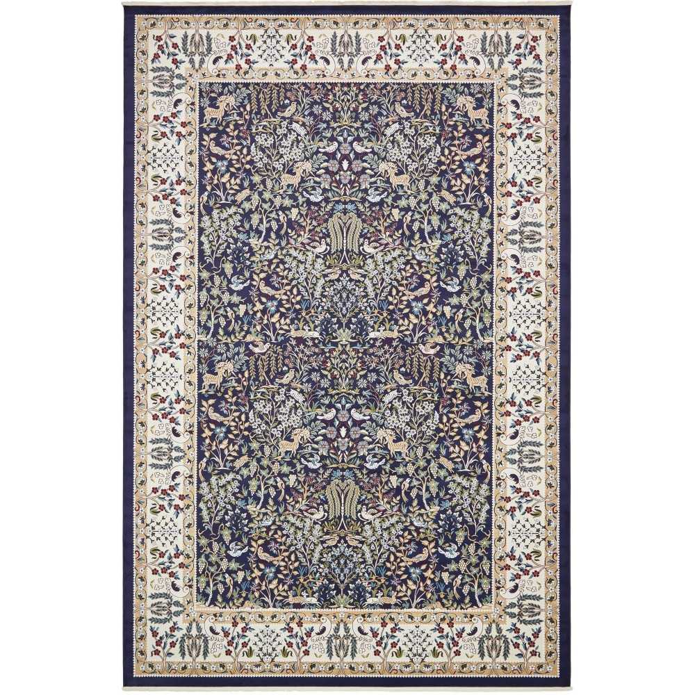 Rug Unique Loom Narenj Navy Blue Rectangular 13' 0 x 19' 8