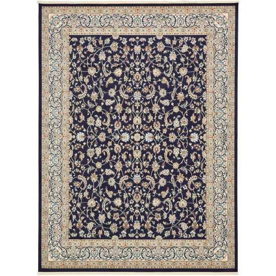 Rug Unique Loom Narenj Navy Blue Rectangular 13' 0 x 19' 8