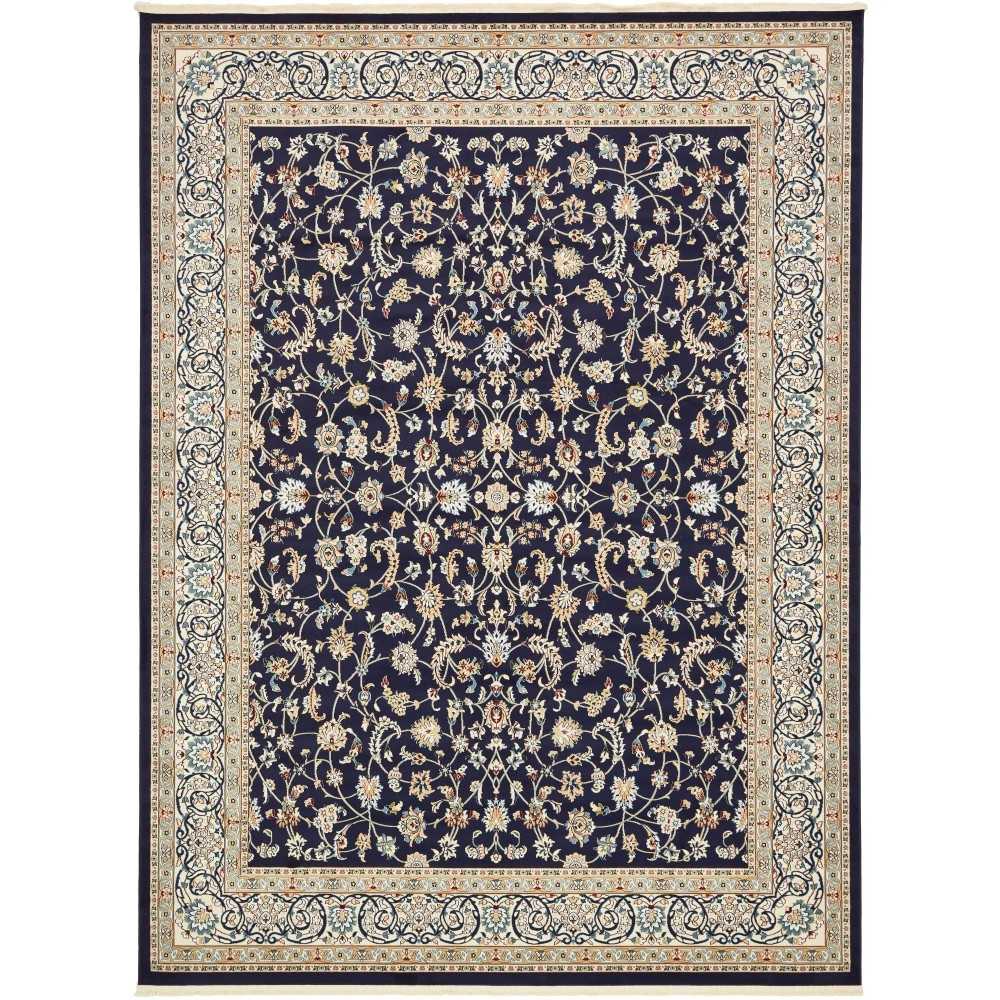 Rug Unique Loom Narenj Navy Blue Rectangular 13' 0 x 19' 8