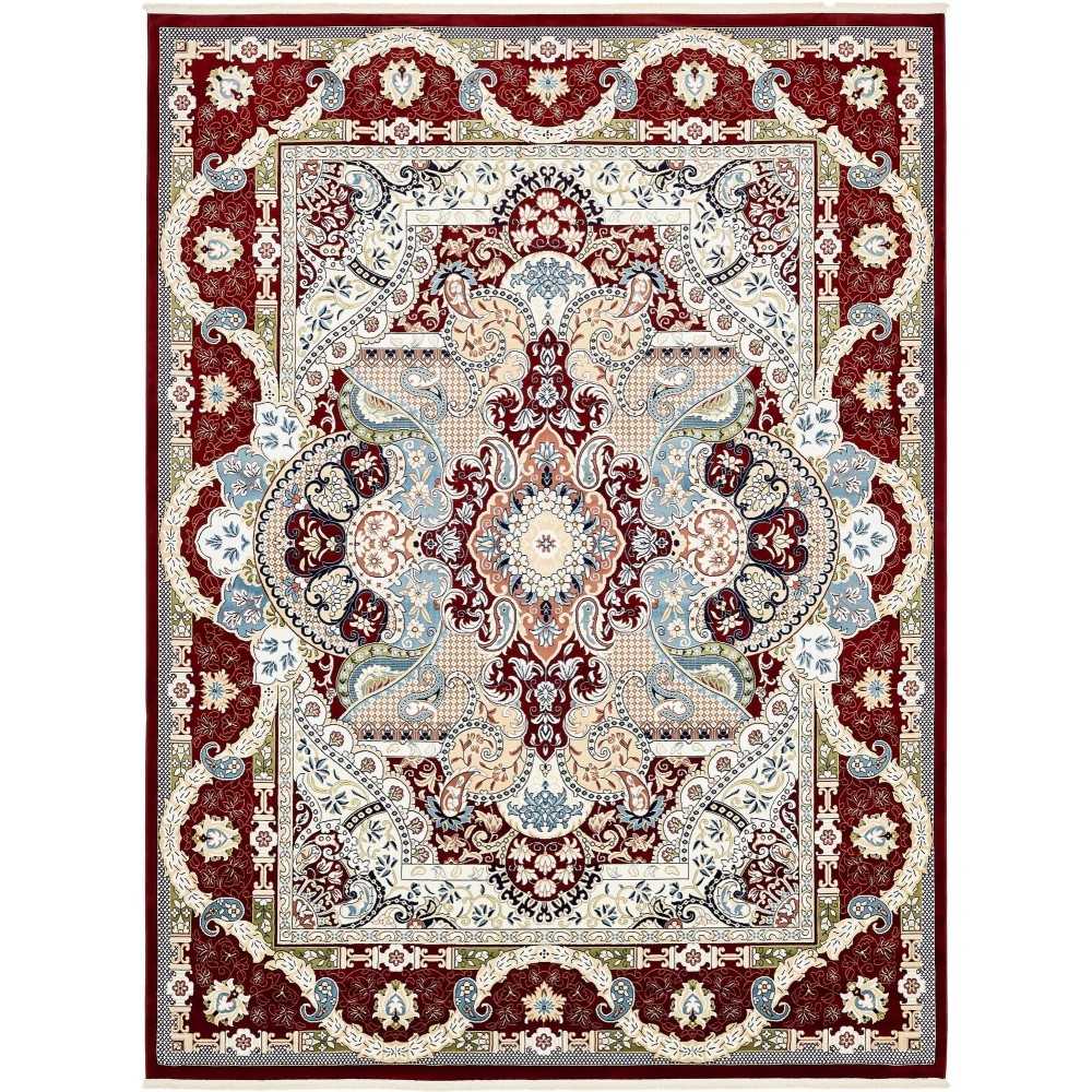 Rug Unique Loom Narenj Burgundy Rectangular 13' 0 x 19' 8