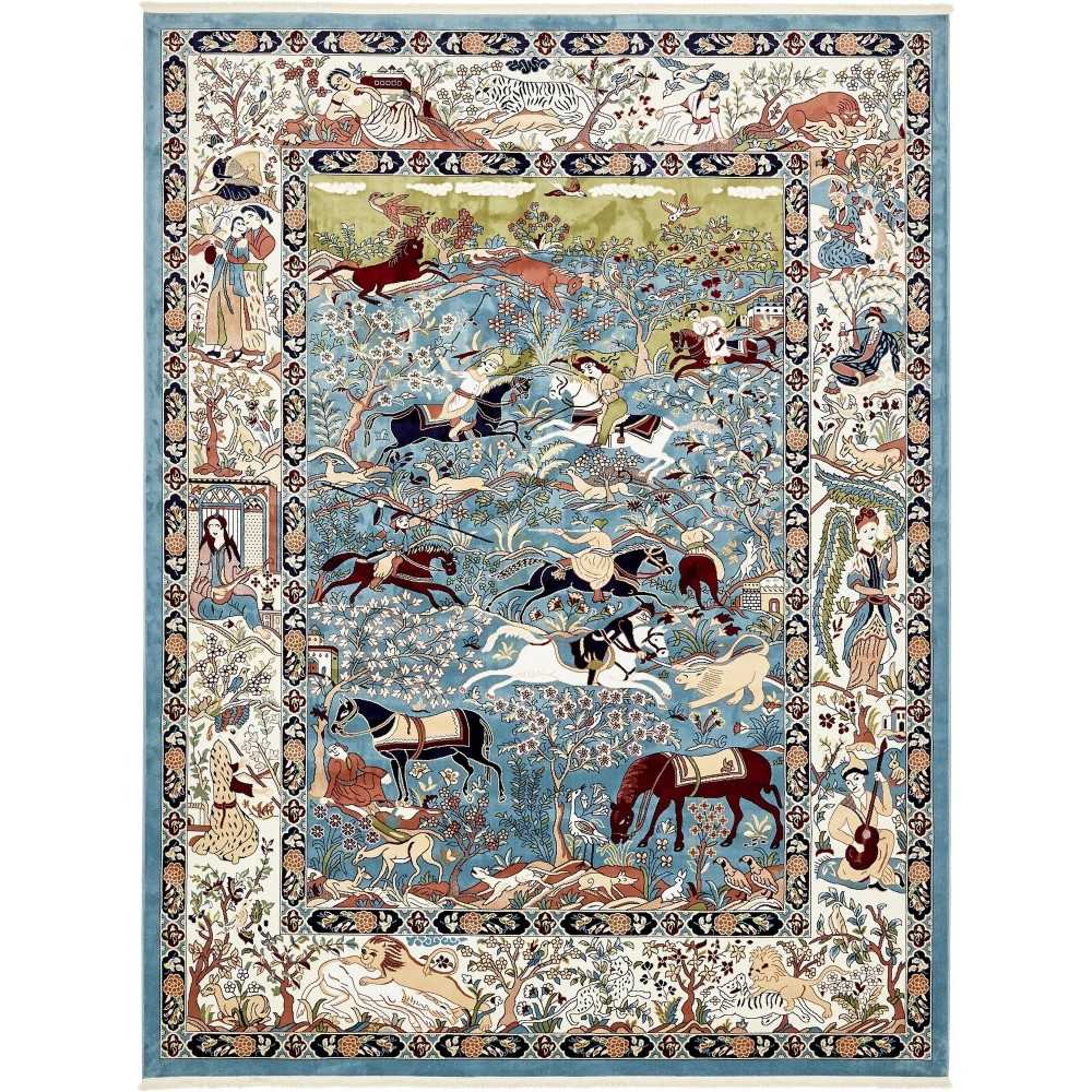 Rug Unique Loom Narenj Blue Rectangular 13' 0 x 19' 8 Rug Unique Loom Narenj Blue Rectangular 13' 0 x 19' 8