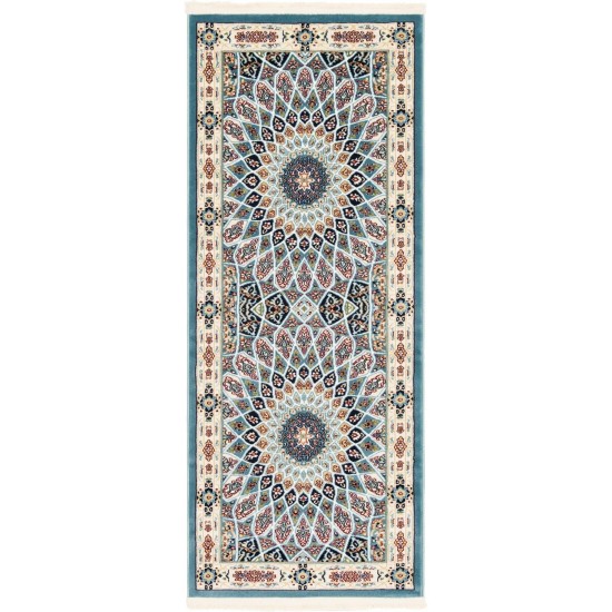 Rug Unique Loom Narenj Blue Runner 2' 6 x 6' 0