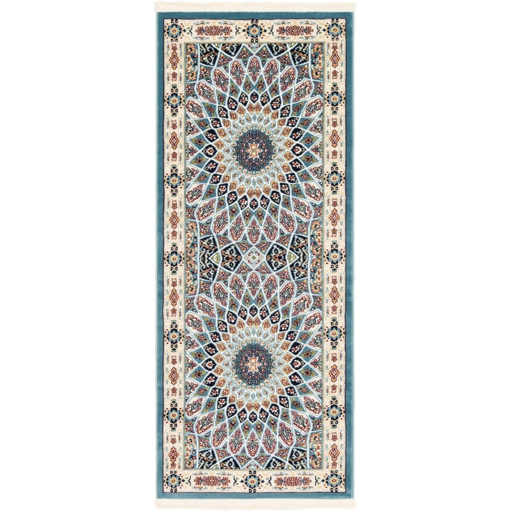 Rug Unique Loom Narenj Blue Runner 2' 6 x 6' 0