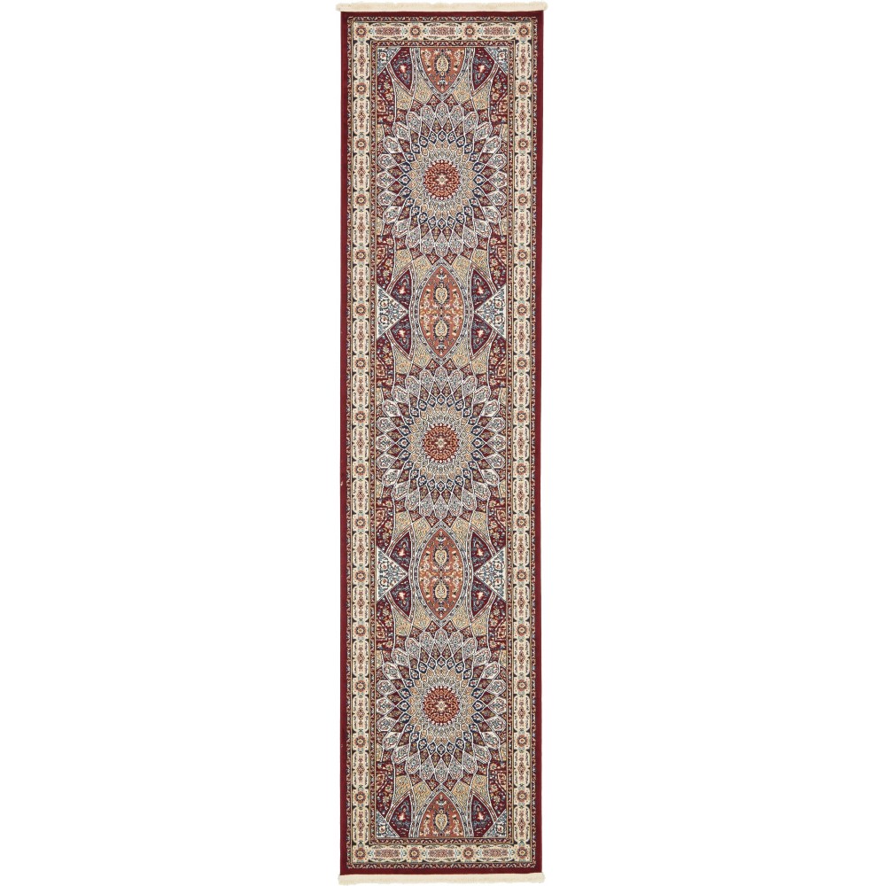 Rug Unique Loom Narenj Burgundy Runner 3' 0 x 13' 0