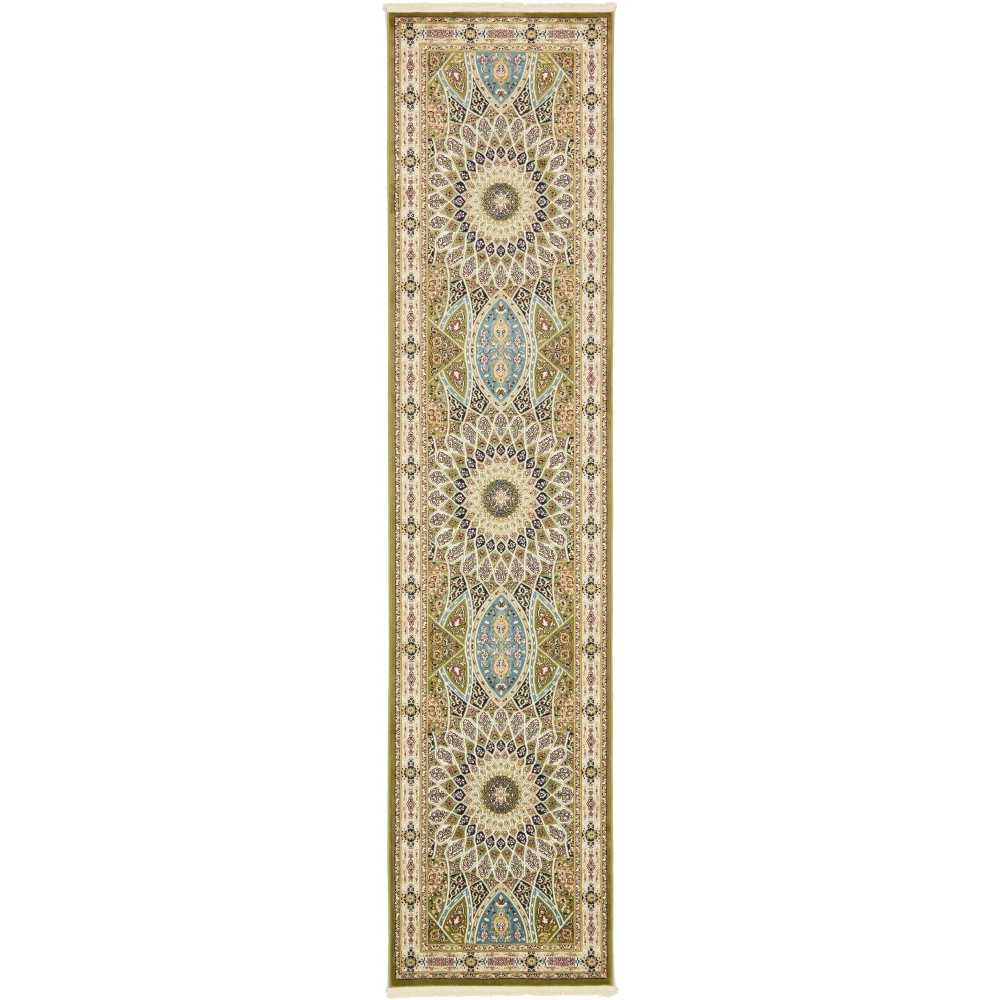 Rug Unique Loom Narenj Green Runner 3' 0 x 13' 0 Rug Unique Loom Narenj Green Runner 3' 0 x 13' 0