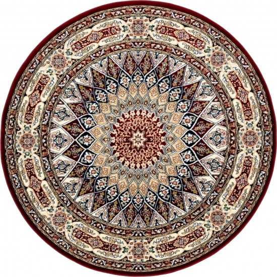 Rug Unique Loom Narenj Burgundy Round 5' 0 x 5' 0