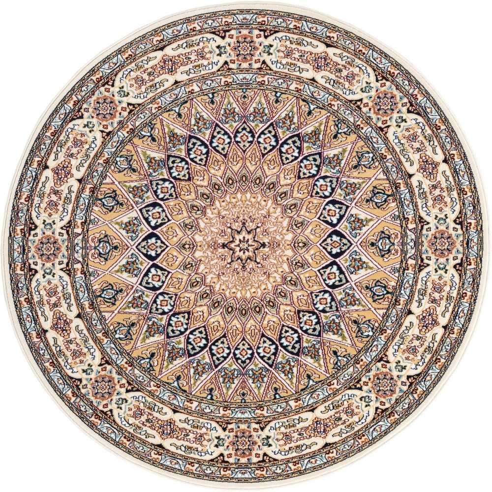 Rug Unique Loom Narenj Ivory Round 5' 0 x 5' 0 Rug Unique Loom Narenj Ivory Round 5' 0 x 5' 0