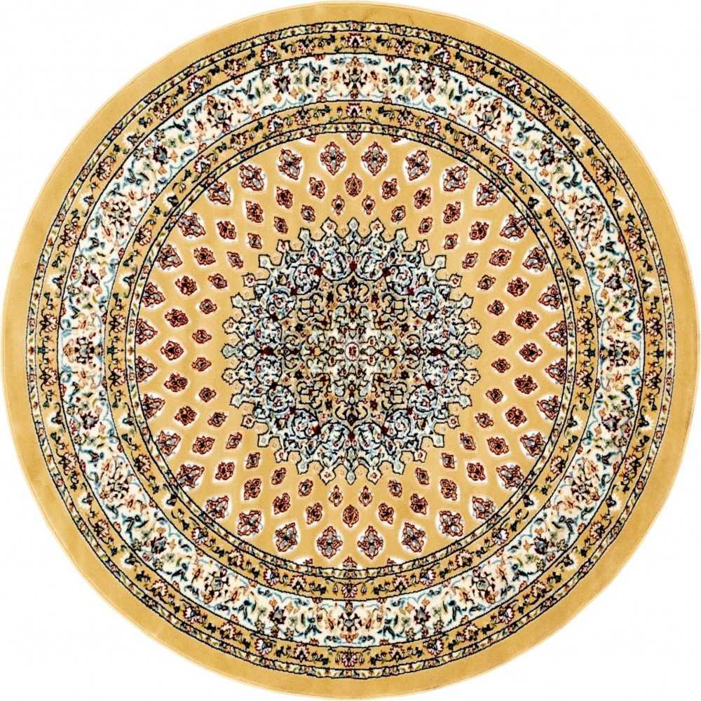 Rug Unique Loom Narenj Tan Round 5' 0 x 5' 0 Rug Unique Loom Narenj Tan Round 5' 0 x 5' 0