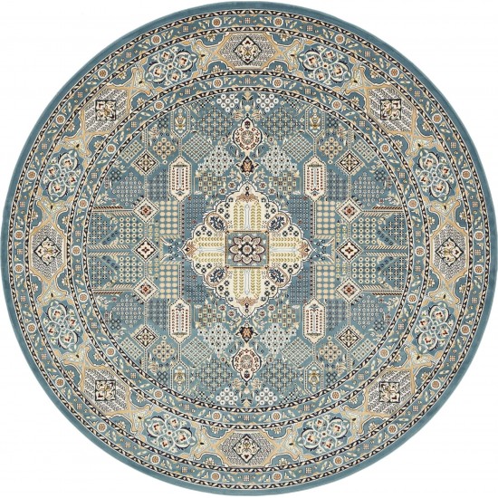 Rug Unique Loom Narenj Blue Round 10' 0 x 10' 0