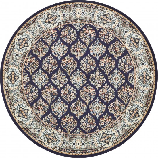 Rug Unique Loom Narenj Navy Blue Round 10' 0 x 10' 0