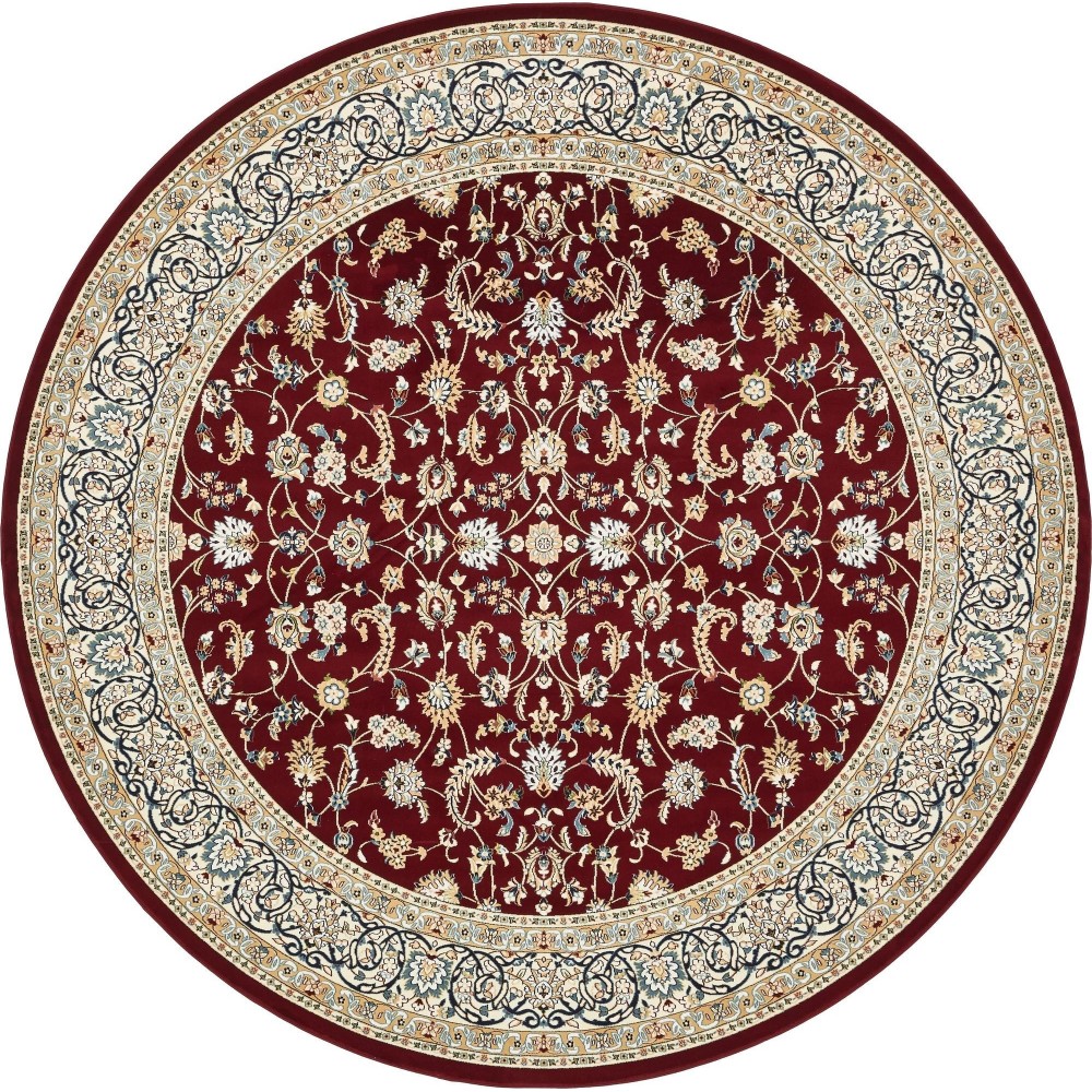 Rug Unique Loom Narenj Burgundy Round 10' 0 x 10' 0 Rug Unique Loom Narenj Burgundy Round 10' 0 x 10' 0