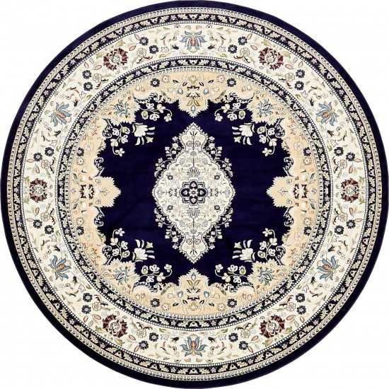 Rug Unique Loom Narenj Navy Blue Round 10' 0 x 10' 0