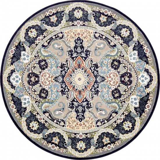 Rug Unique Loom Narenj Navy Blue Round 10' 0 x 10' 0