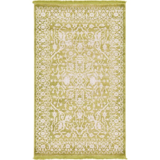 Rug Unique Loom New Classical Light Green Rectangular 3' 3 x 5' 3