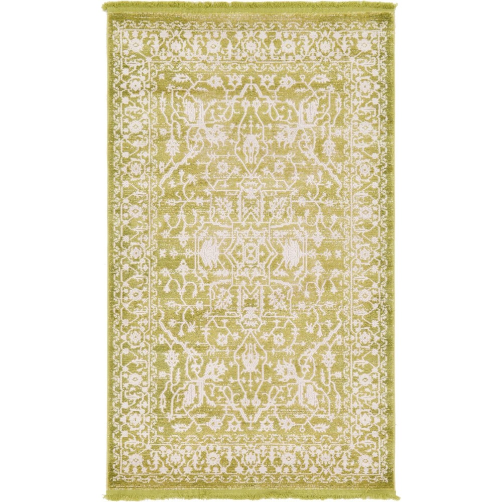 Rug Unique Loom New Classical Light Green Rectangular 3' 3 x 5' 3 Rug Unique Loom New Classical Light Green Rectangular 3' 3 x 5' 3