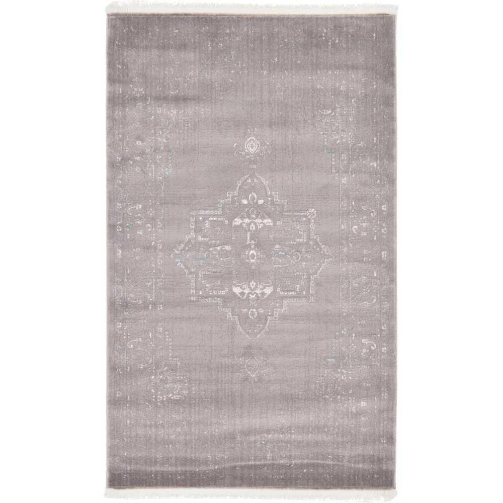 Rug Unique Loom New Classical Gray Rectangular 3' 3 x 5' 3 Rug Unique Loom New Classical Gray Rectangular 3' 3 x 5' 3