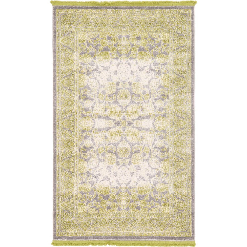 Rug Unique Loom New Classical Light Green Rectangular 3' 3 x 5' 3