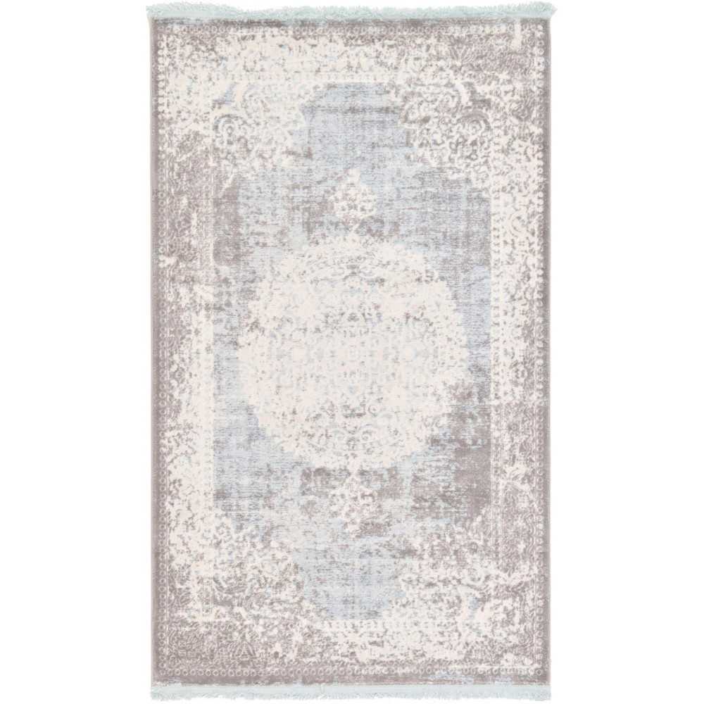 Rug Unique Loom New Classical Light Blue Rectangular 3' 3 x 5' 3