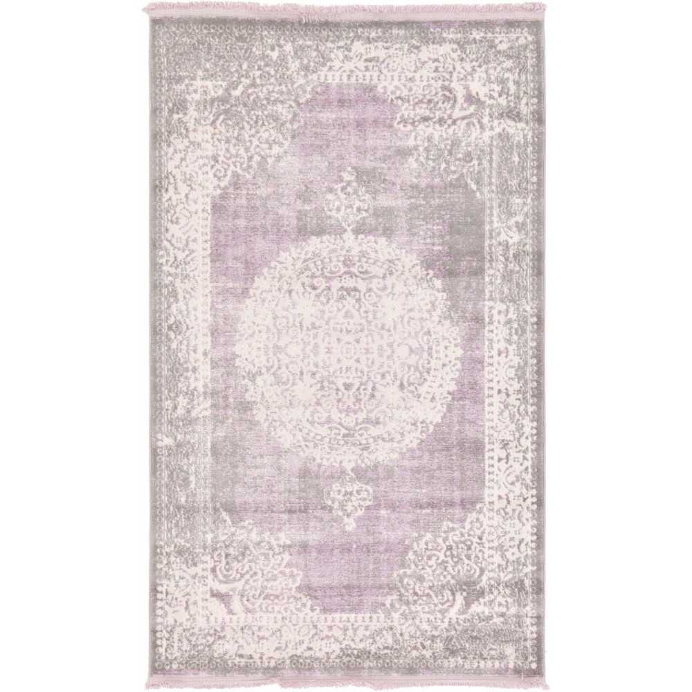 Rug Unique Loom New Classical Purple Rectangular 3' 3 x 5' 3 Rug Unique Loom New Classical Purple Rectangular 3' 3 x 5' 3