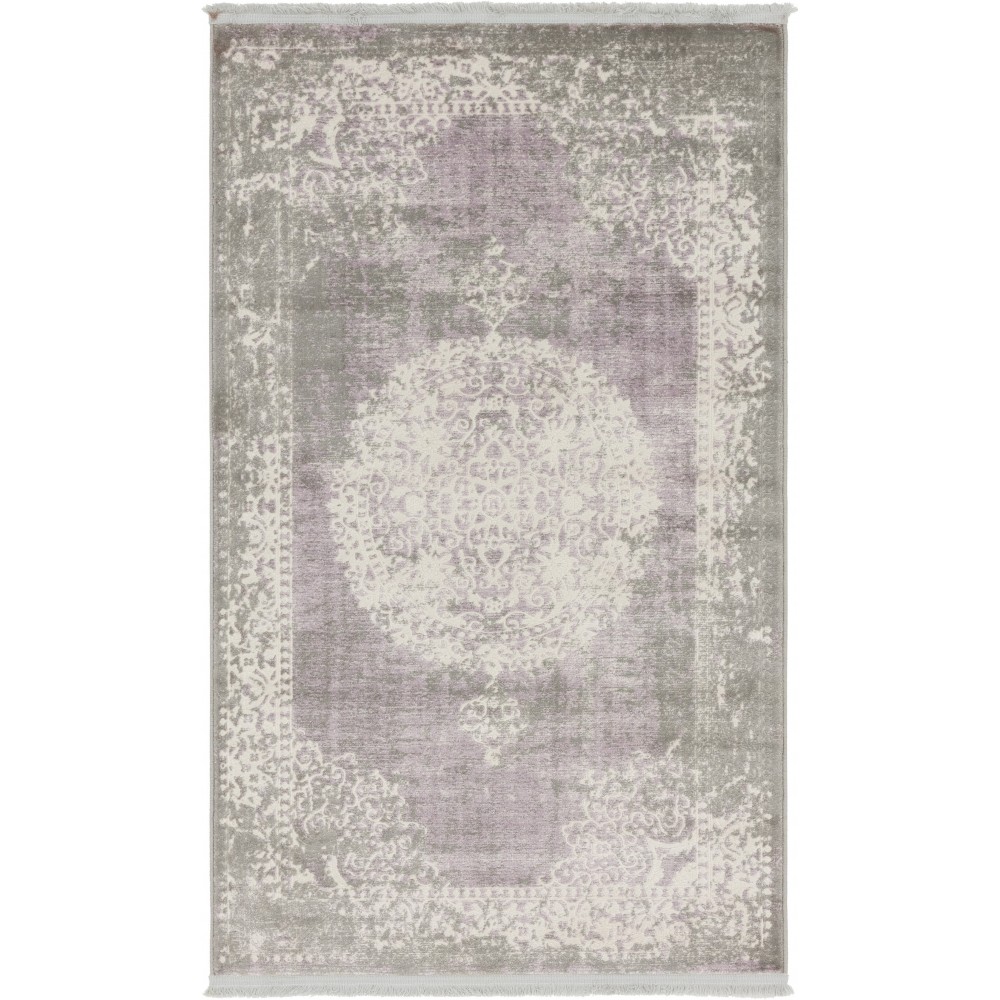 Rug Unique Loom New Classical Purple Rectangular 3' 3 x 5' 3 Rug Unique Loom New Classical Purple Rectangular 3' 3 x 5' 3