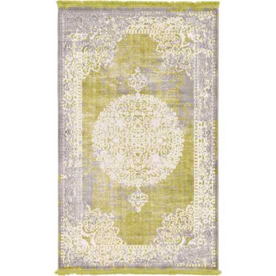 Rug Unique Loom New Classical Light Green Rectangular 3' 3 x 5' 3