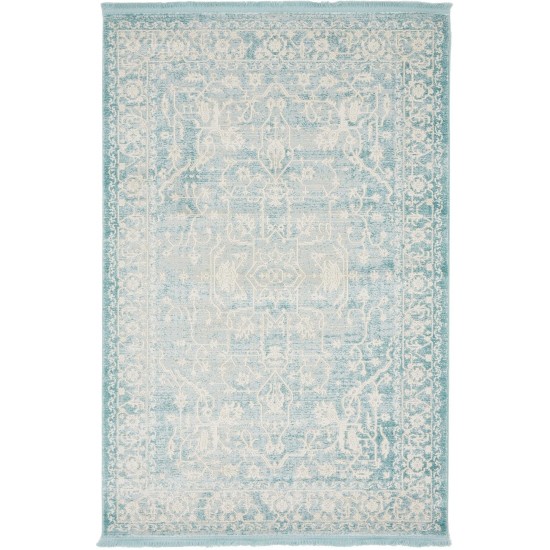 Rug Unique Loom New Classical Blue Rectangular 4' 0 x 6' 0