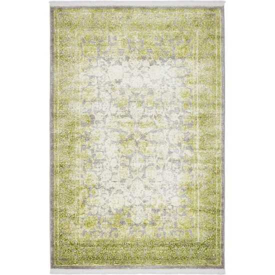 Rug Unique Loom New Classical Light Green Rectangular 4' 0 x 6' 0