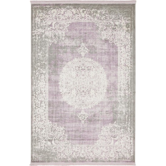 Rug Unique Loom New Classical Purple Rectangular 4' 0 x 6' 0