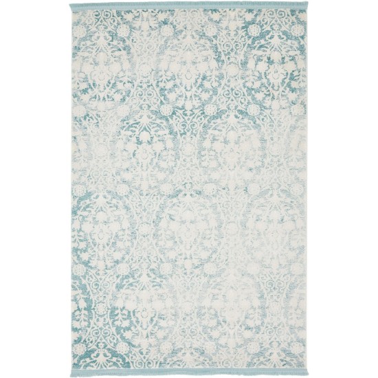 Rug Unique Loom New Classical Light Blue Rectangular 4' 0 x 6' 0