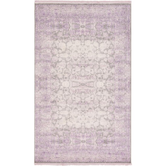 Rug Unique Loom New Classical Purple Rectangular 5' 0 x 8' 0