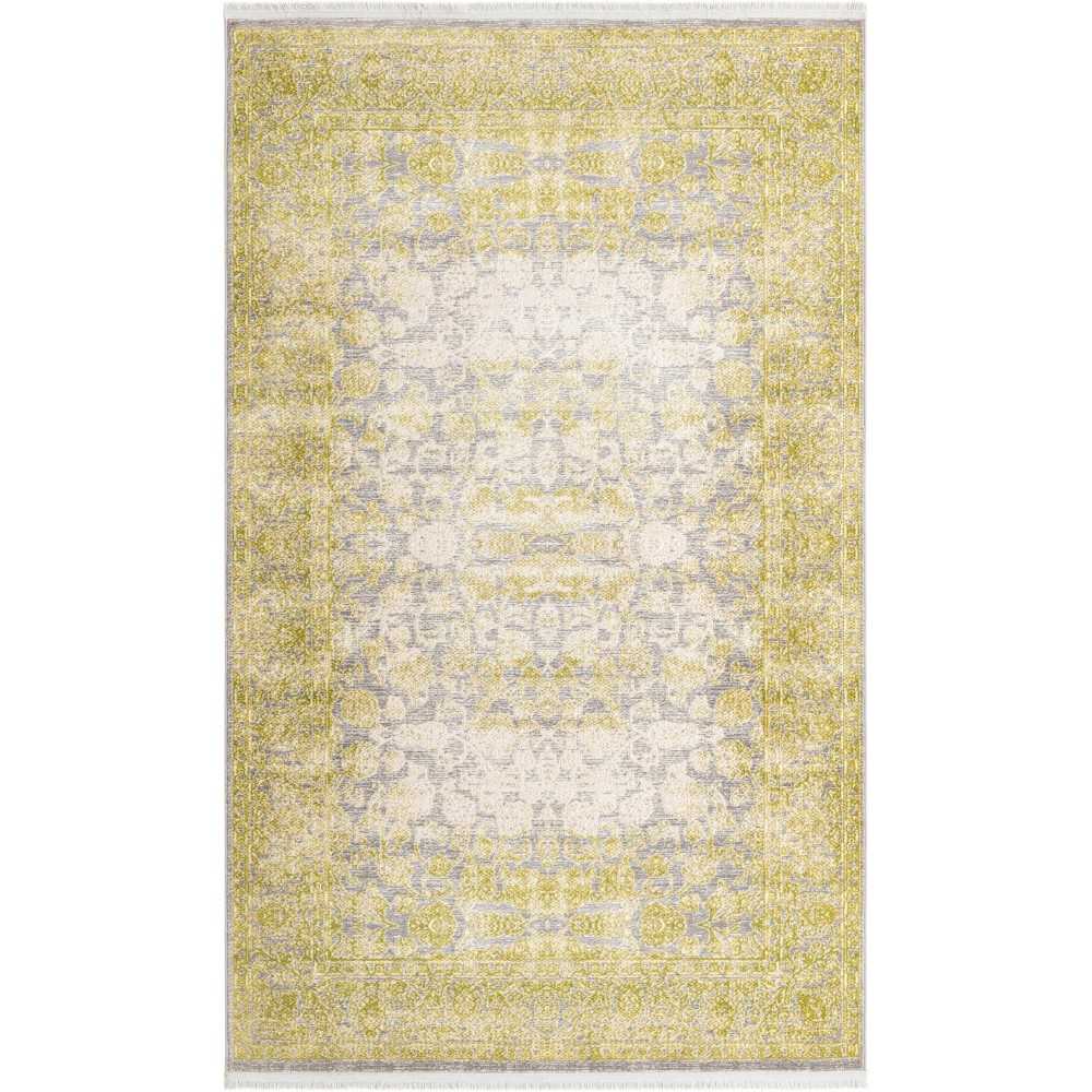 Rug Unique Loom New Classical Light Green Rectangular 5' 0 x 8' 0