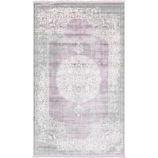 Rug Unique Loom New Classical Purple Rectangular 5' 0 x 8' 0