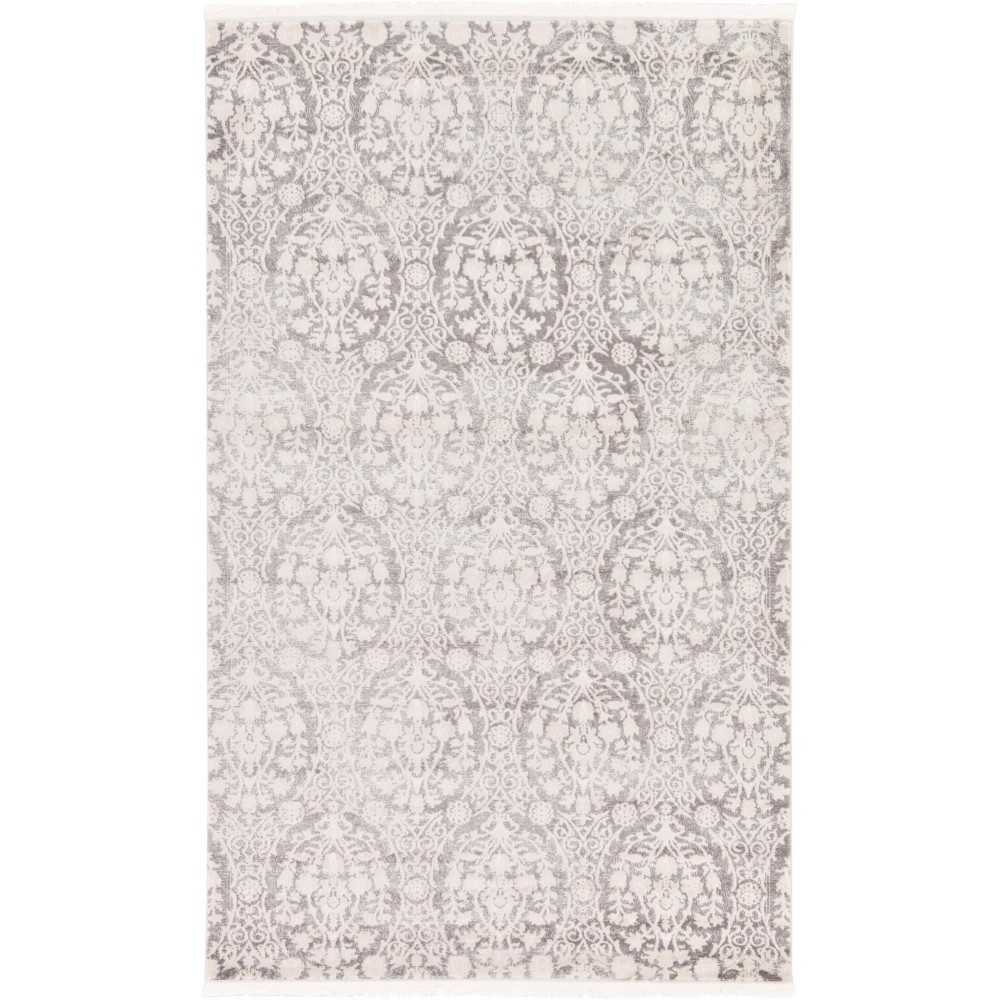 Rug Unique Loom New Classical Gray Rectangular 5' 0 x 8' 0