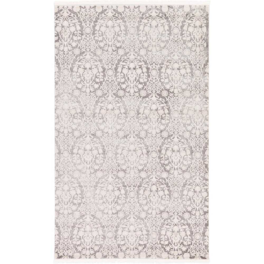 Rug Unique Loom New Classical Gray Rectangular 5' 0 x 8' 0