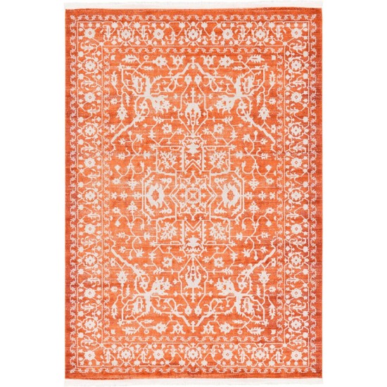 Rug Unique Loom New Classical Terracotta Rectangular 7' 0 x 10' 0