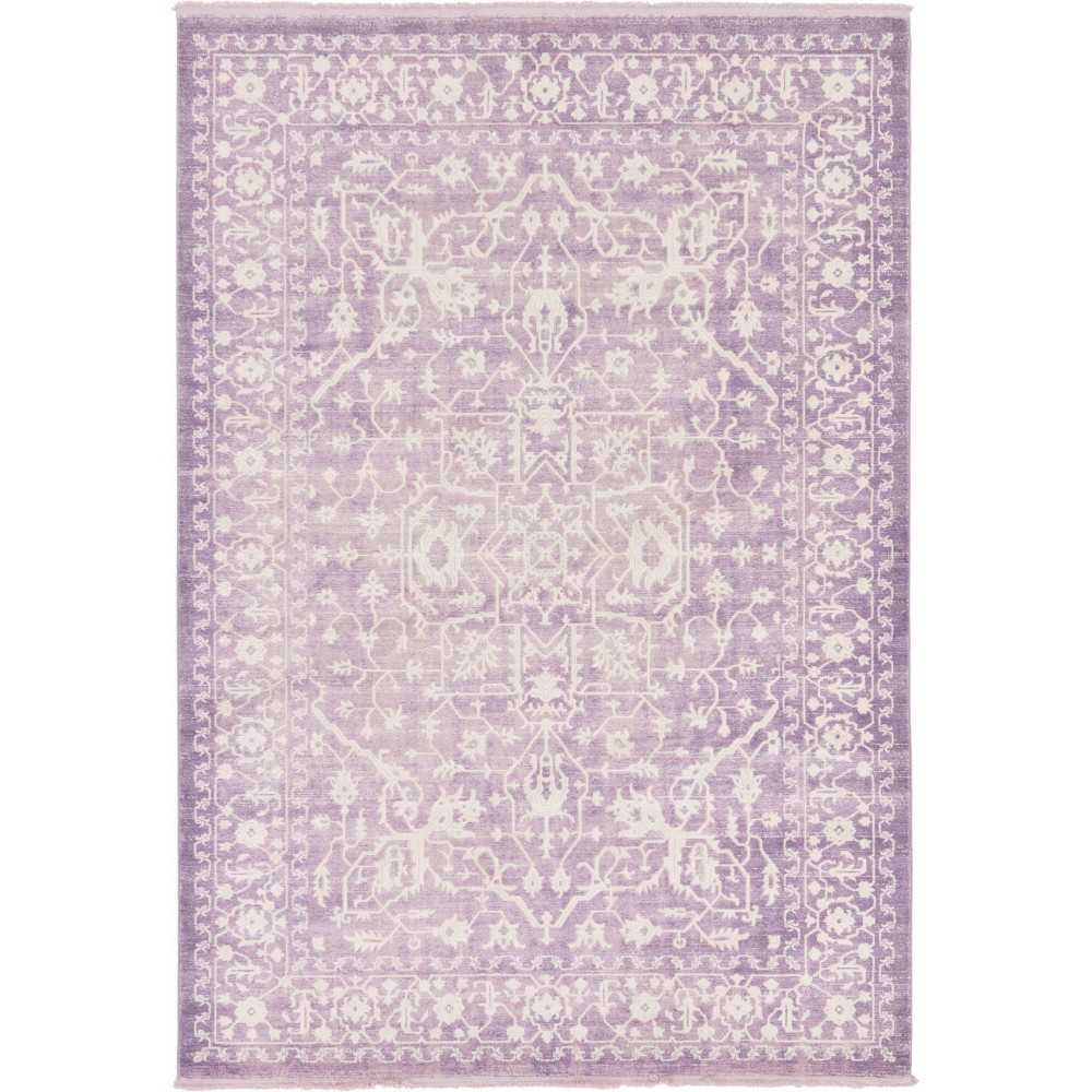 Rug Unique Loom New Classical Purple Rectangular 7' 0 x 10' 0