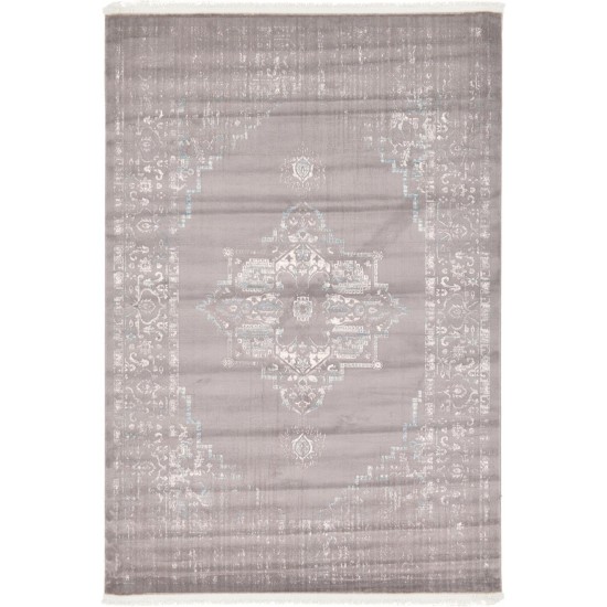 Rug Unique Loom New Classical Gray Rectangular 7' 0 x 10' 0