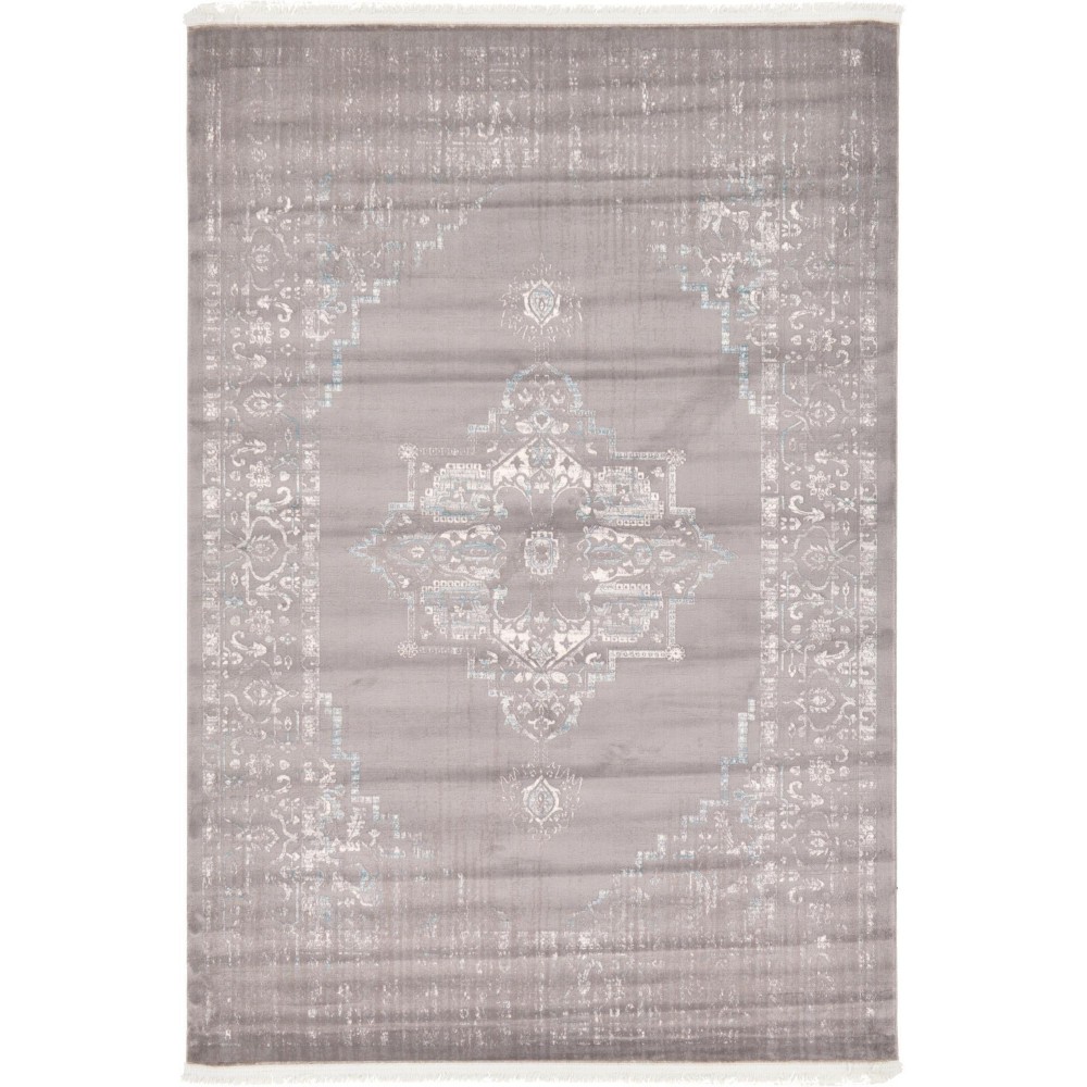 Rug Unique Loom New Classical Gray Rectangular 7' 0 x 10' 0 Rug Unique Loom New Classical Gray Rectangular 7' 0 x 10' 0