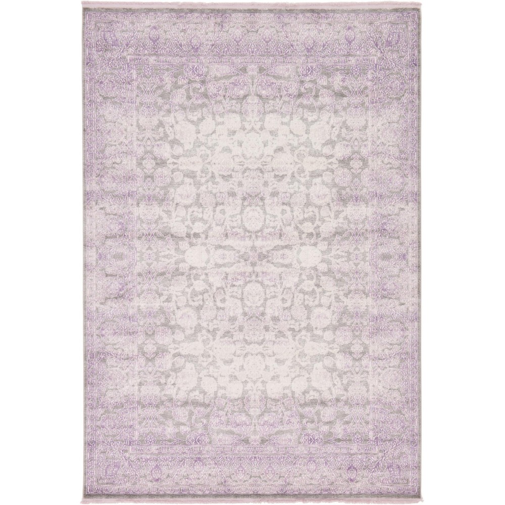 Rug Unique Loom New Classical Purple Rectangular 7' 0 x 10' 0