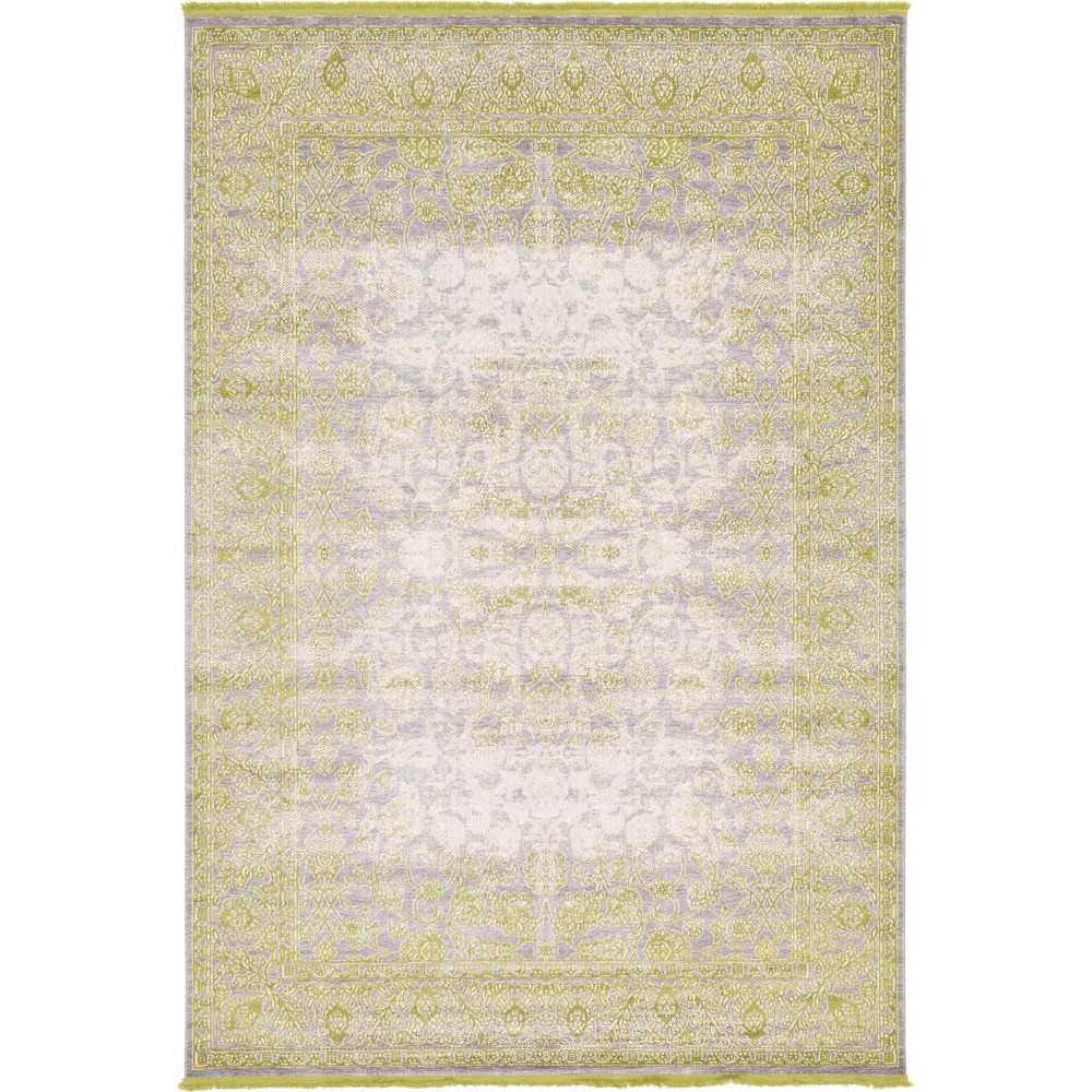 Rug Unique Loom New Classical Light Green Rectangular 7' 0 x 10' 0