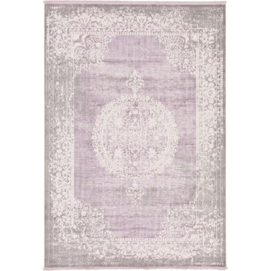 Rug Unique Loom New Classical Purple Rectangular 7' 0 x 10' 0