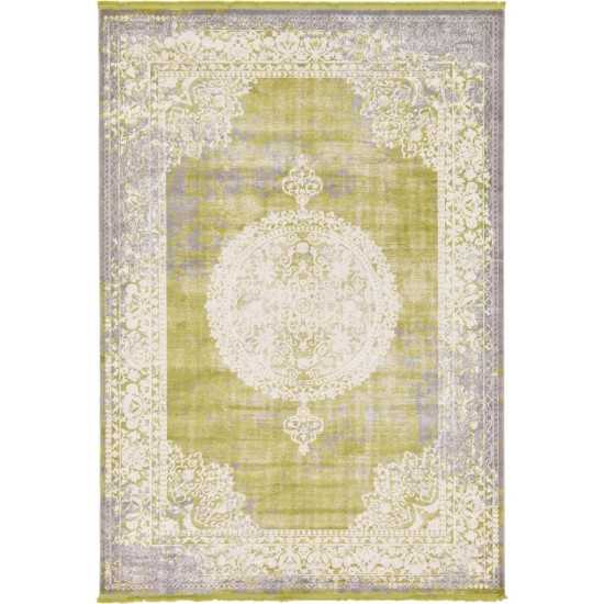 Rug Unique Loom New Classical Light Green Rectangular 7' 0 x 10' 0