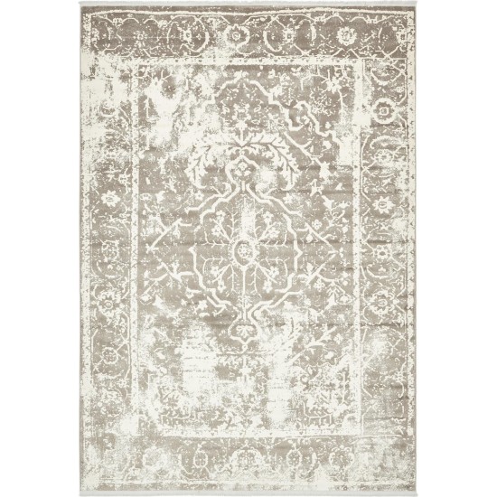 Rug Unique Loom New Classical Gray Rectangular 7' 0 x 10' 0