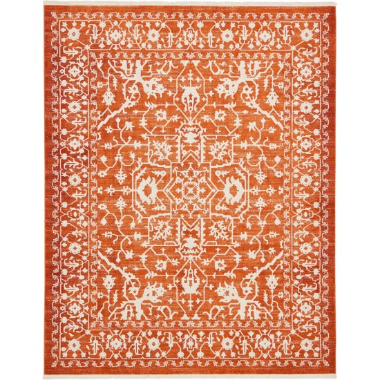 Rug Unique Loom New Classical Terracotta Rectangular 8' 0 x 10' 0